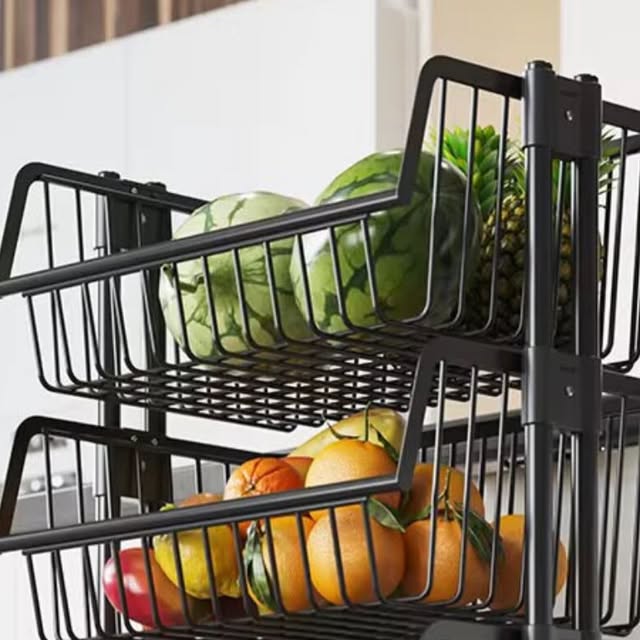 0 likes, 0 comments - the_classic_kitchens_and_more on June 22, 2026: "4-Tier Rolling Kitchen Storage Cart

Declutter your kitchen. Move it with ease.

•4 Deep Wire Baskets – Store fruits, veggies, snacks, or pantry items neatly 
•Space-Saving Vertical Design – Big storage, small footprint for tight kitchens 
•Smooth Rolling Wheels – 360° swivel casters, 2 lockable for stability 
•Open Front & Ventilated – Easy access, keeps produce fresh....