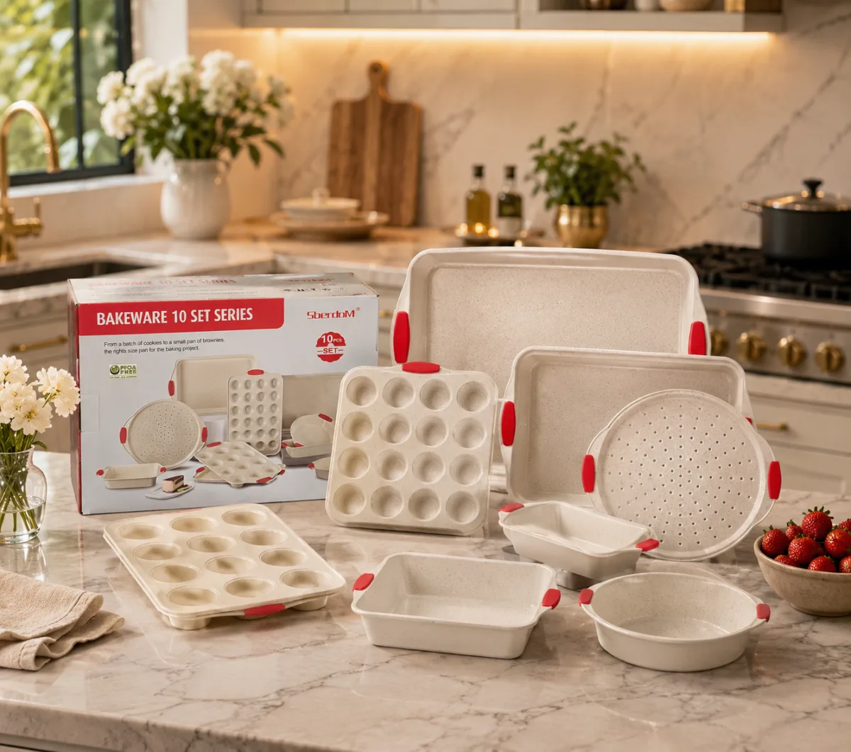 10 set ceramic baking dishes