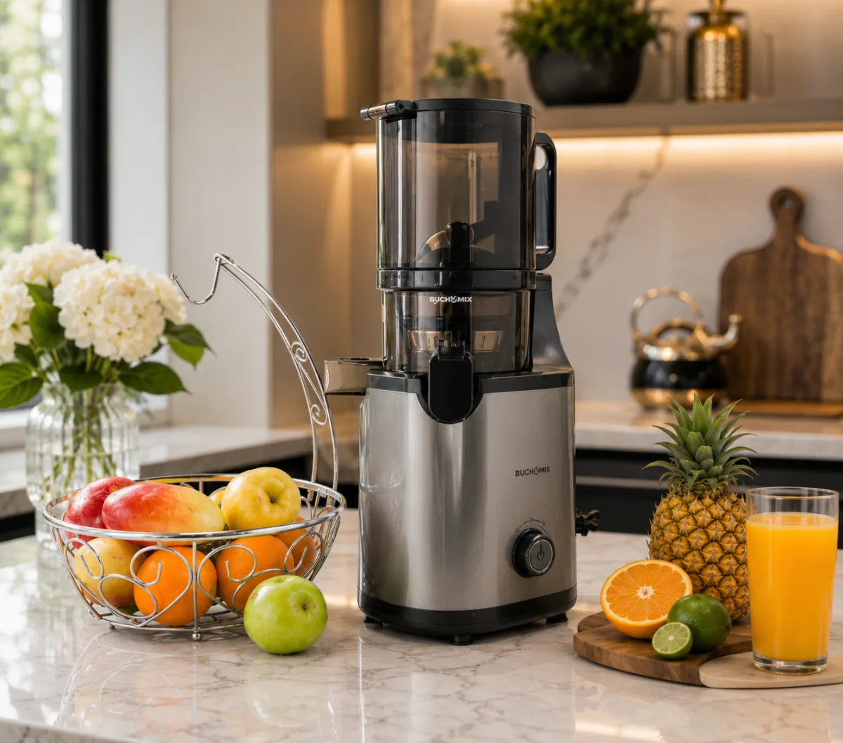 Buchymix cold pressed masticating slow juicer 