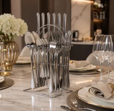 Silver stainless Cutlery 24set