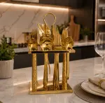Luxury gold stainless cutlery 24set