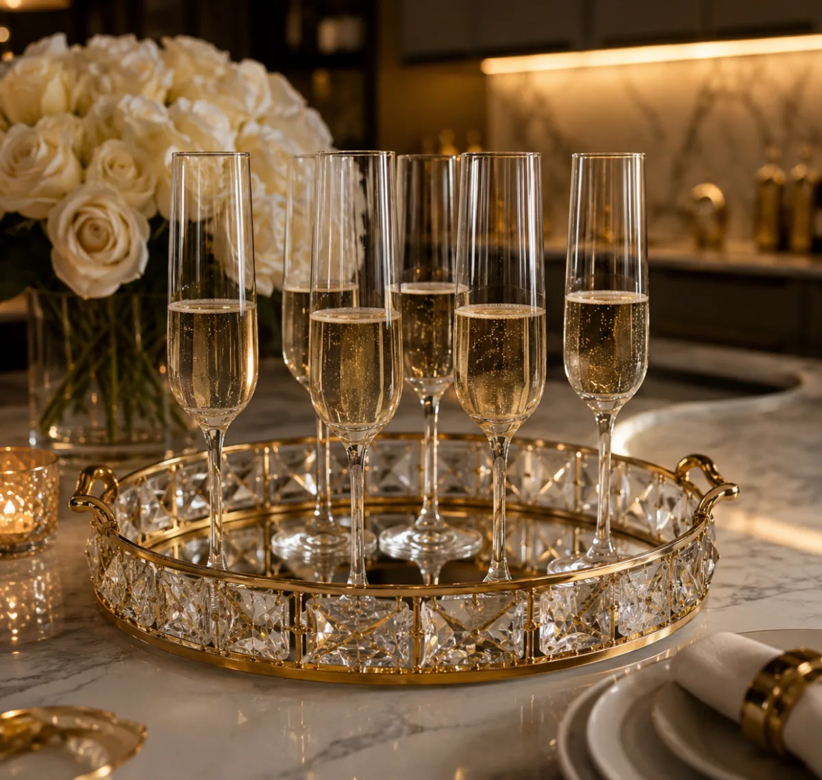 Crystal champagne flute