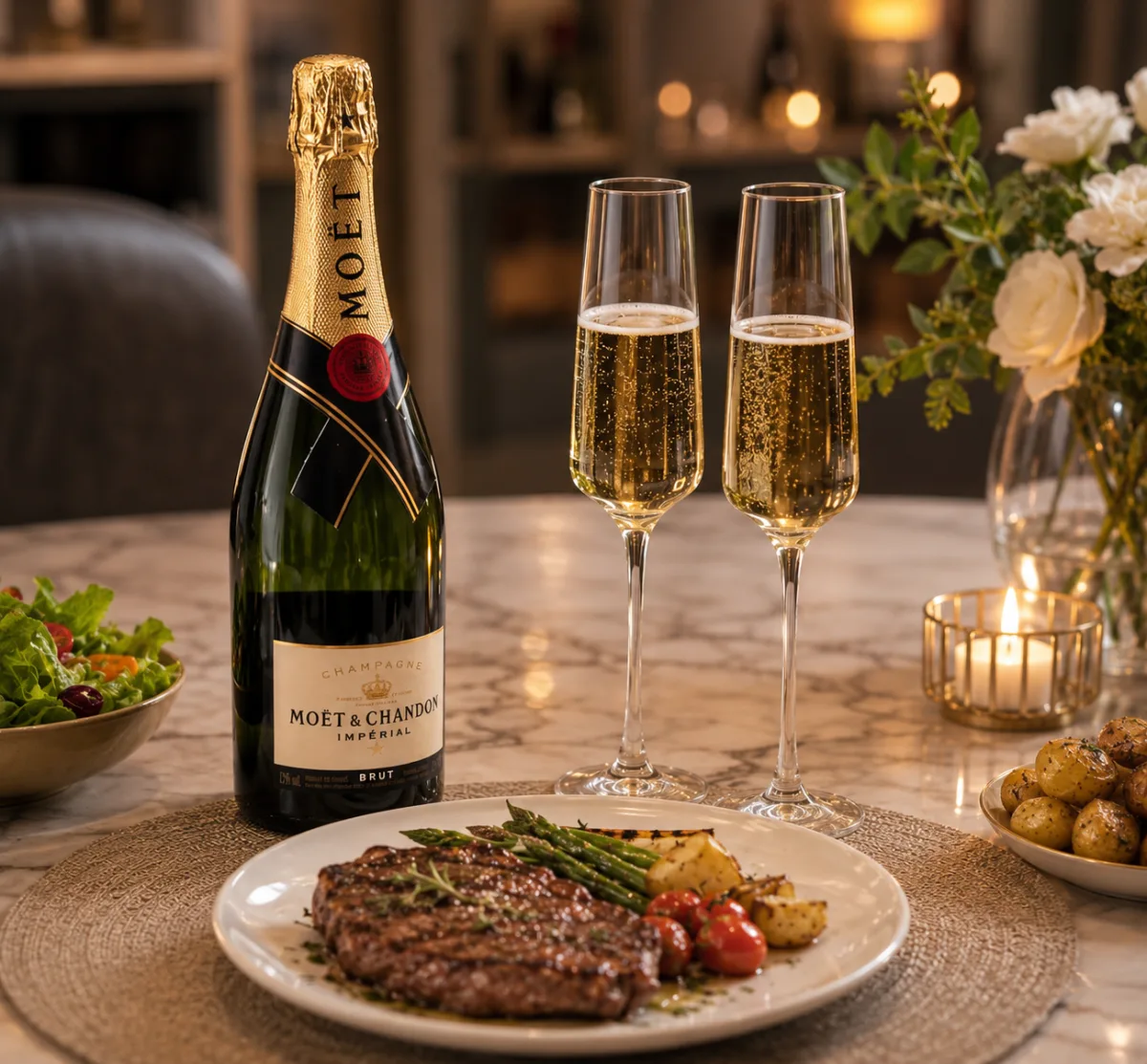 Crystal champagne flute