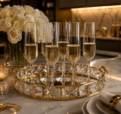 Crystal champagne flute