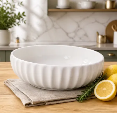 Ceramic fufu bowls 2pcs