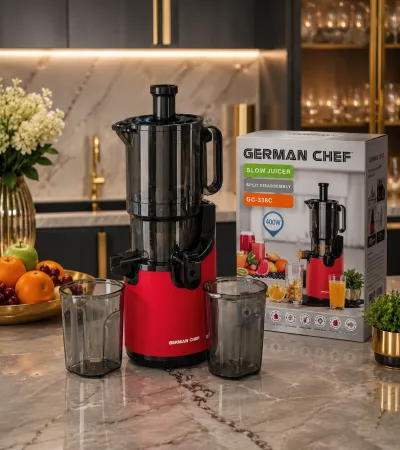 German chef slow masticating juicer