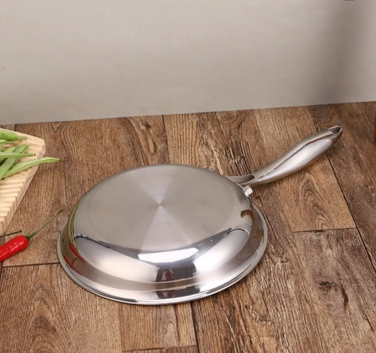 Non stick stainless steel fry pan 30cm