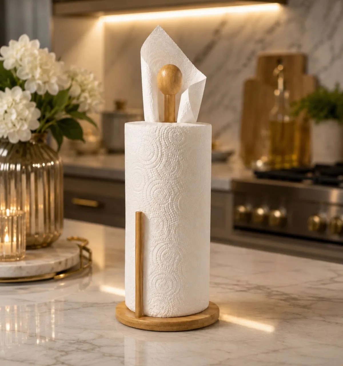 Bamboo tissue holder 