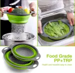 Collapsible silicone strainer 