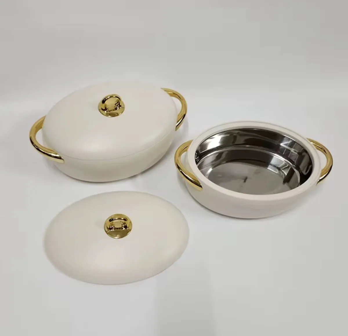 Luxury forever gold insulated food warmer 3set