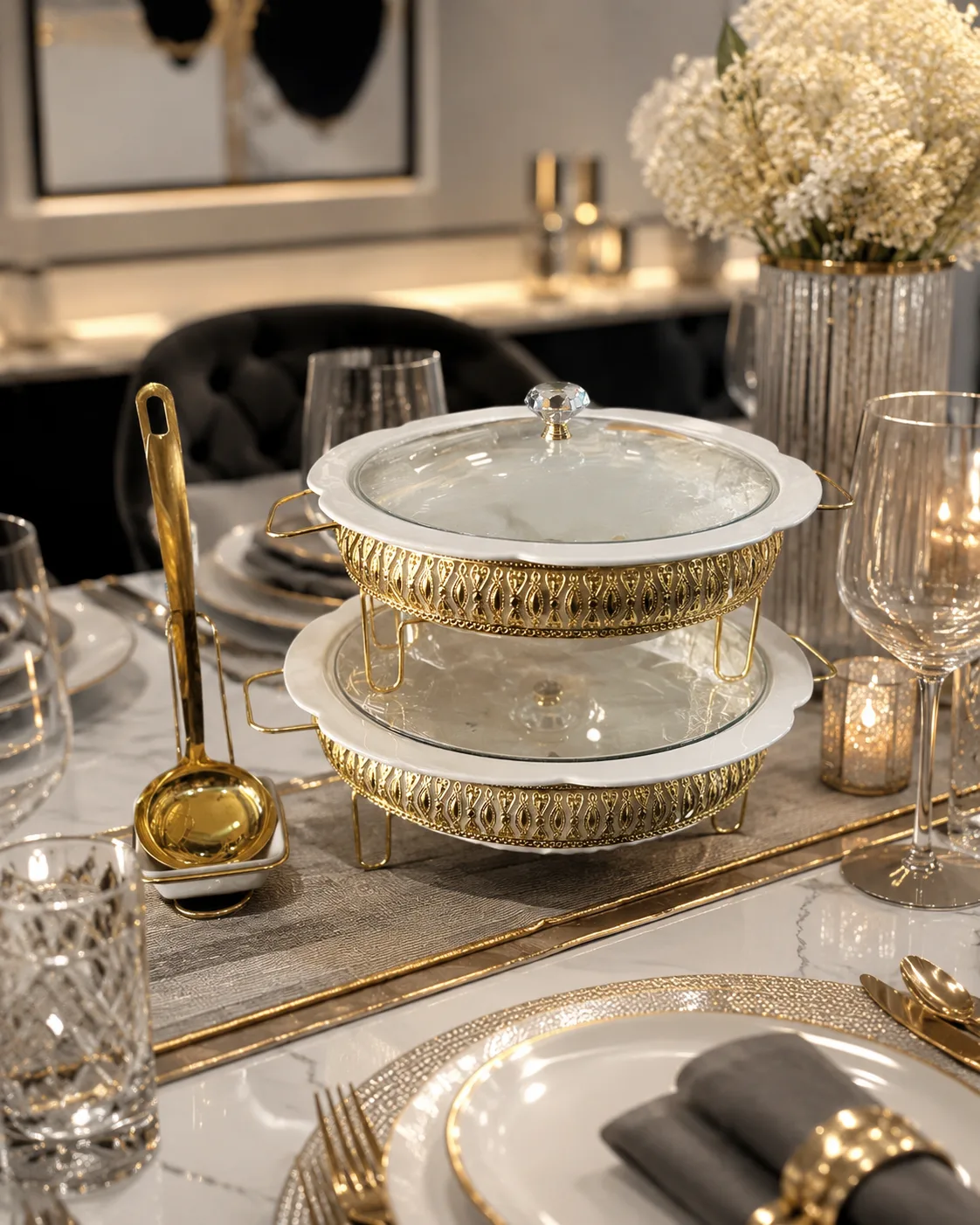 Luxury ceramic serving dishes 2set 