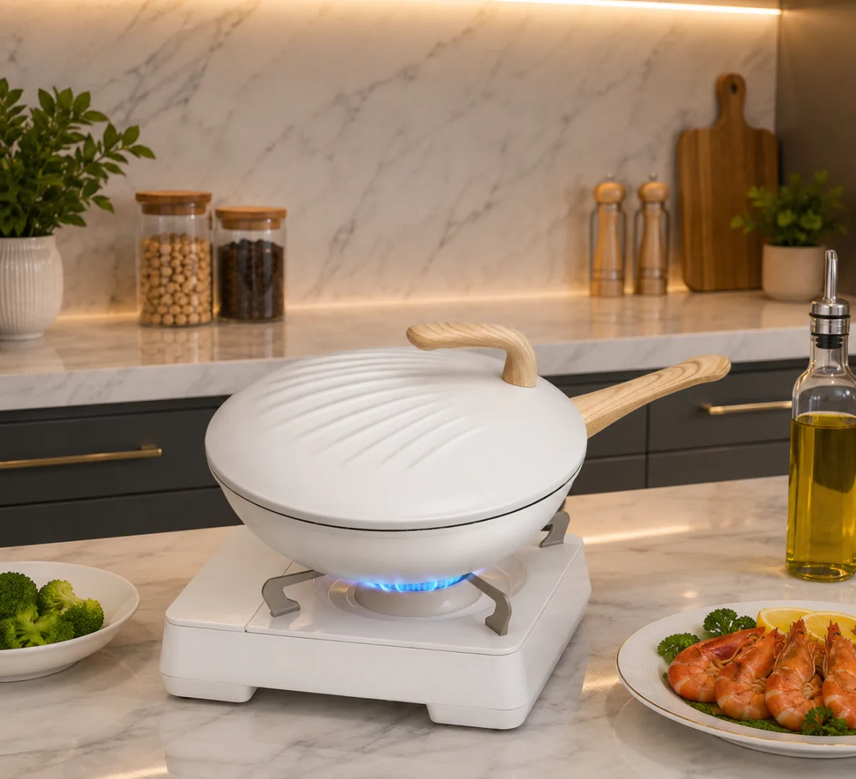 32cm Becky non stick wok pan
