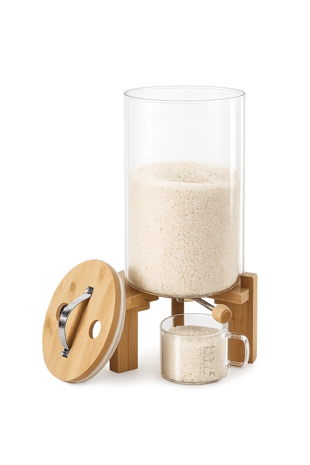 Glass rice dispenser 8kg