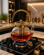 Borosilicate glass kettle
