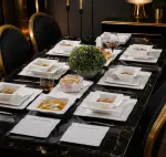 Luxury wavy ceramic dinnerware 24pcs