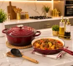Enameled cast iron cookware 2set