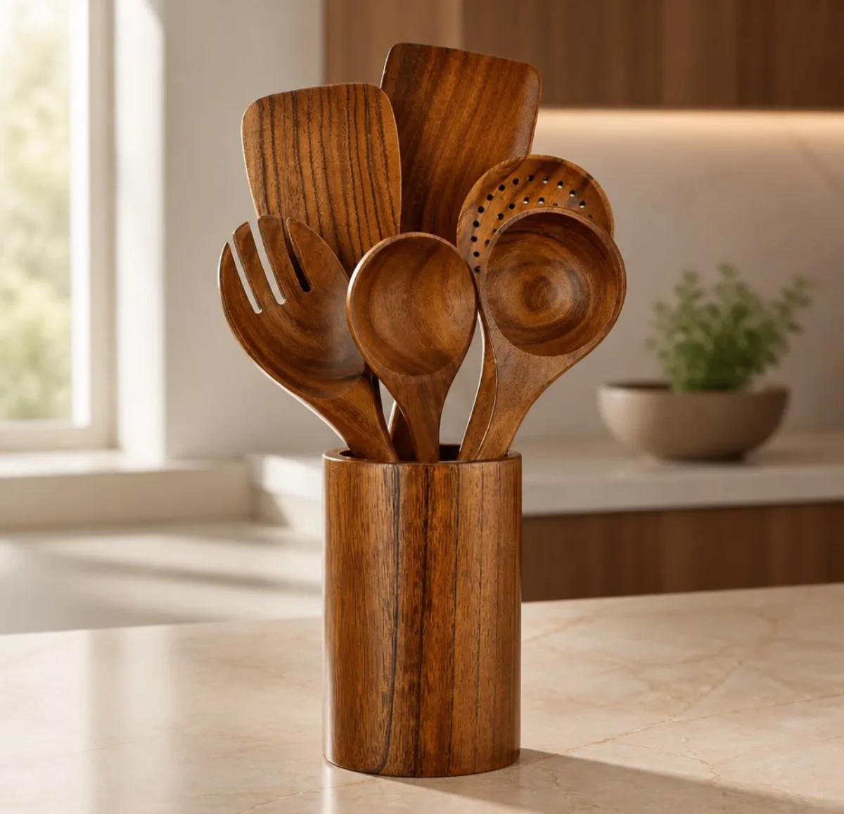 High quality bamboo ladle set 7pcs