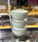 Ceramic soup bowls with lid 3set