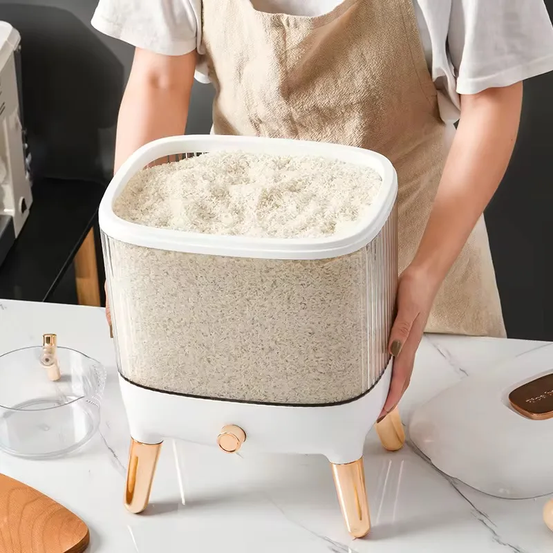 Acrylic rice dispenser/storage box