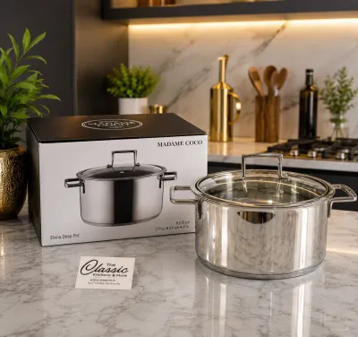 Madame Coco Stainless Steel Deep Pot 24cm