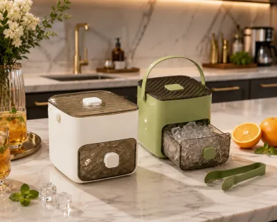 Ice cube storage with tong 