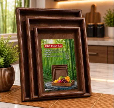 3pcs light weight bamboo trays 