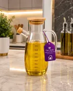 Glass oil jar with lid 1000ml