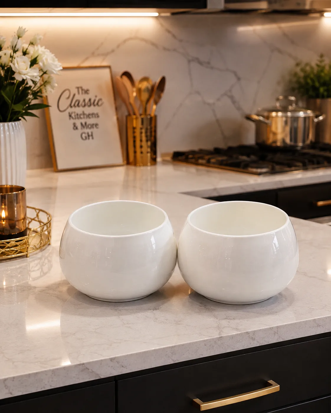 Ceramic soup/fufu bowls 2pcs 