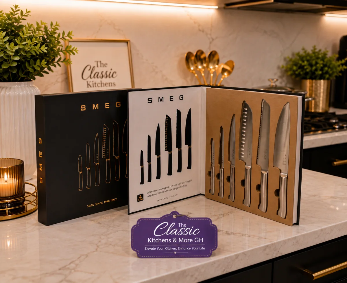 Smeg luxury stainless knives set 6pcs