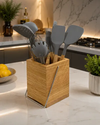 Bamboo x silicone ladle set 