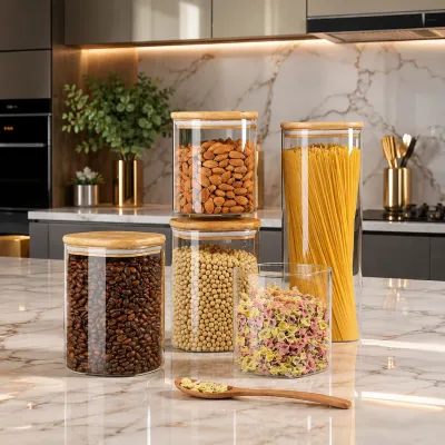 5set glass airtight storage containers 