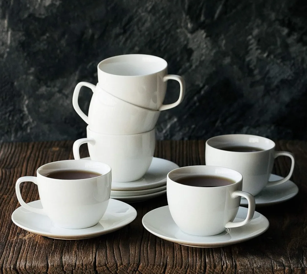 Tea mug & saucer set 12pcs