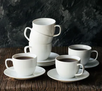 Tea mug & saucer set 12pcs