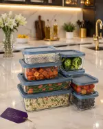 7pcs airtight glass storage bowls set 