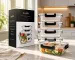Joyjolt  airtight glass storage bowls 5set