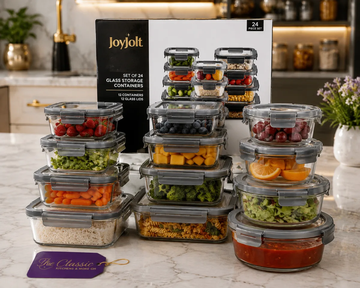 JoyJolt 12pcs glass storage bowls set