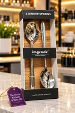 6pcs silver dinner spoons set