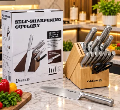 15pcs calphalon stainless knife set