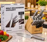 15pcs calphalon stainless knife set