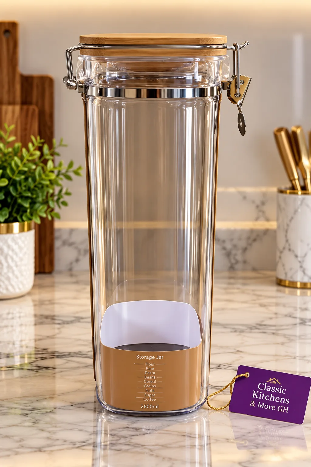 Spaghetti glass airtight storage 