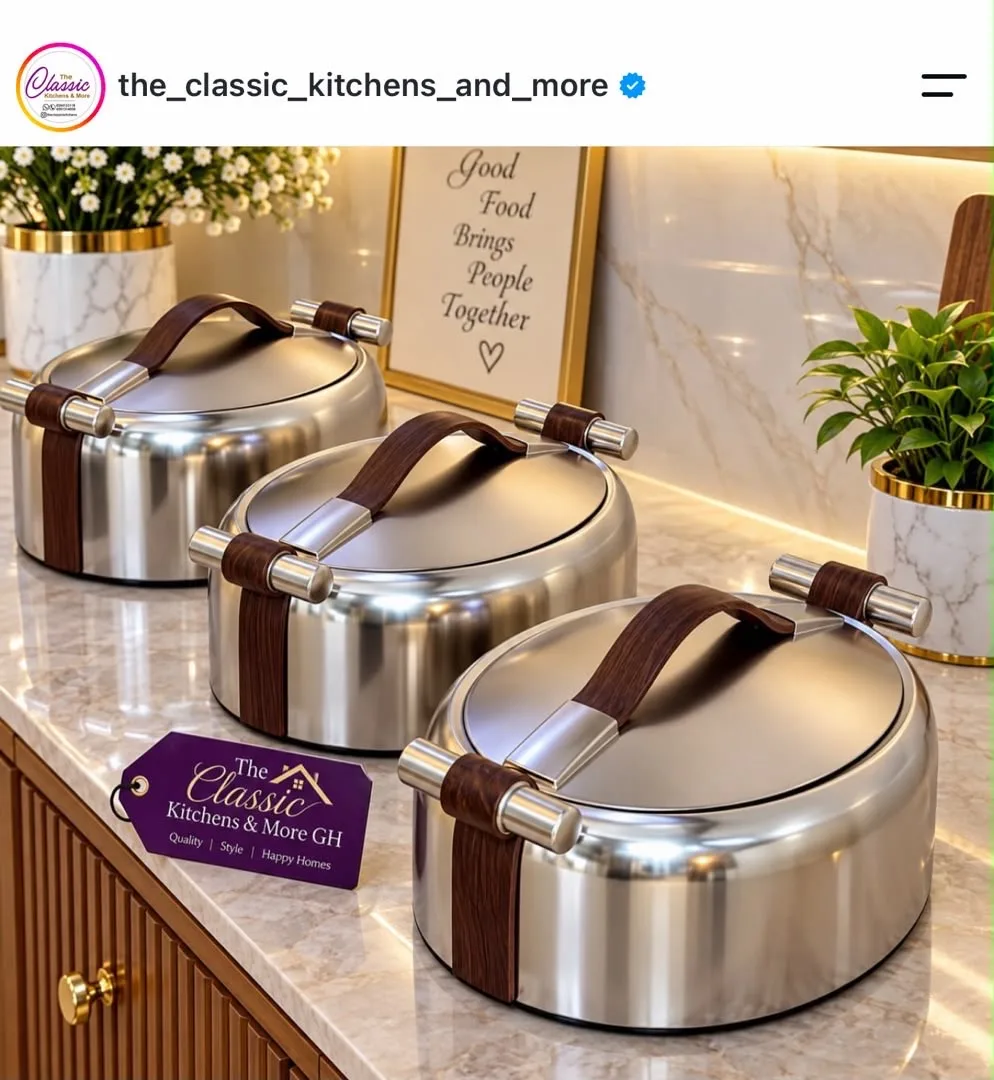 Luxury forever gold silver food warmer 3set