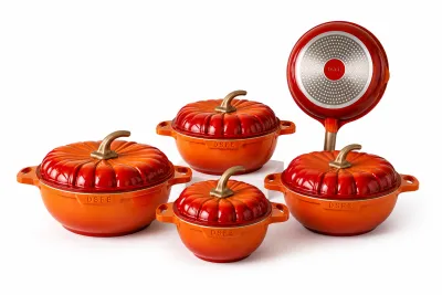 Pumpkin ceramic Cookware Set