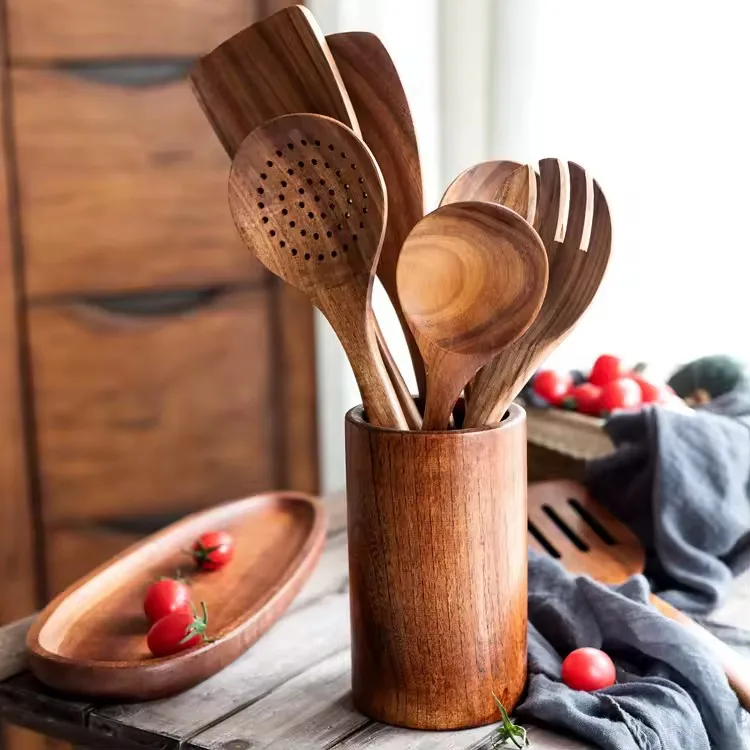 Lux bamboo ladle set 7pcs 
