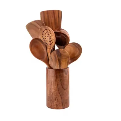 Lux bamboo ladle set 7pcs 