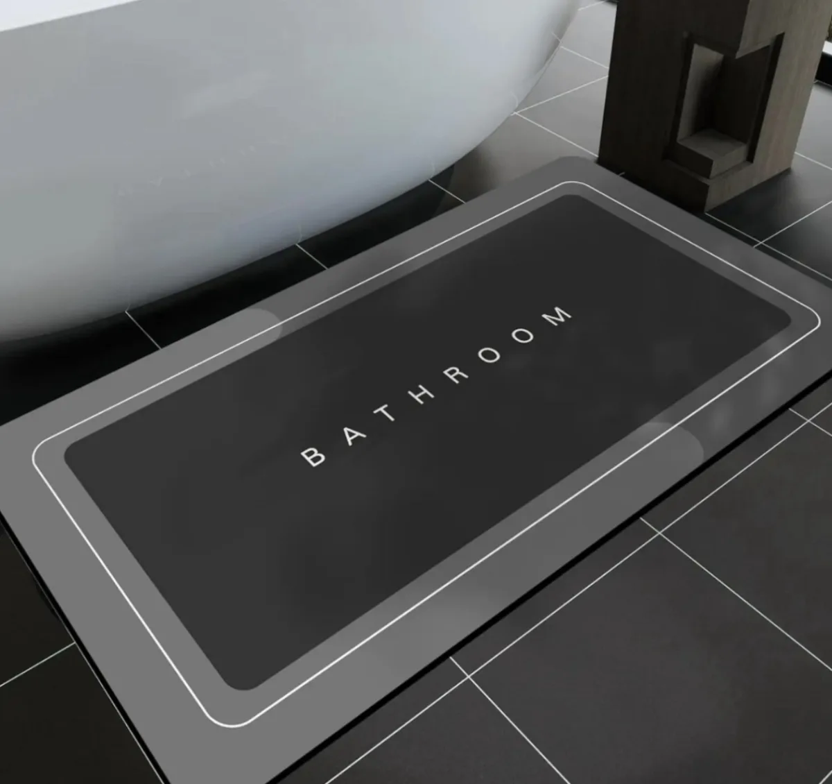 Non slip bathroom mat 