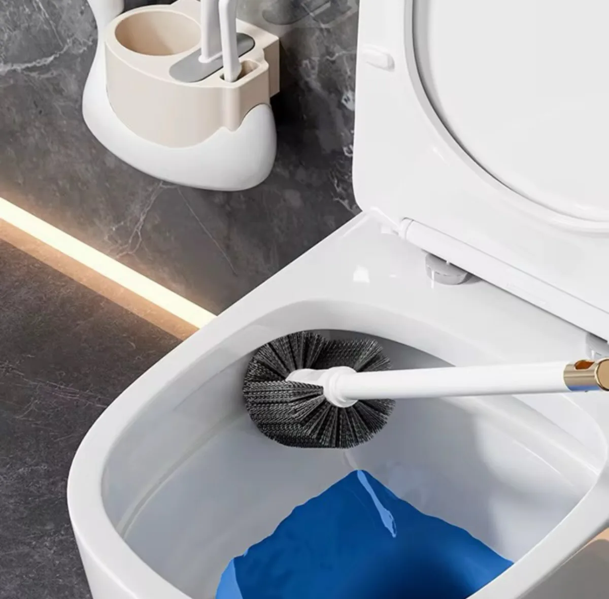 Duck shaped 3in1 toilet brush set