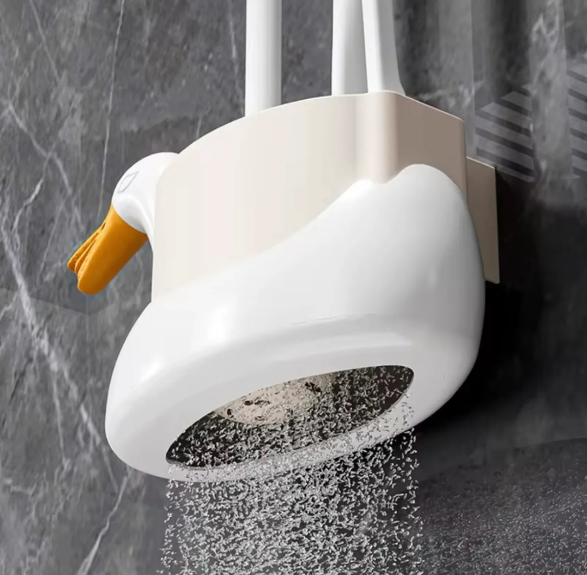 Duck shaped 3in1 toilet brush set